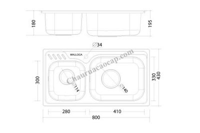 Chậu rửa chén bát MALLOCA MS-1003-NEW